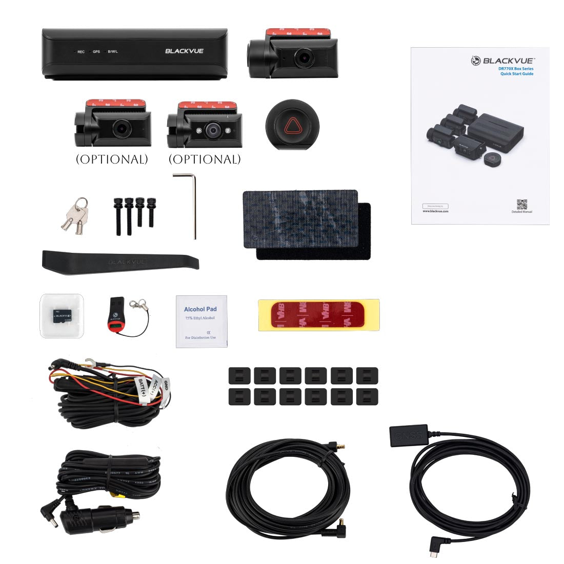 BlackVue DR770X-BOXPRO 3-Channel Customizable Dash Cam System with 1080P Front Cam & Hidden Box Unit