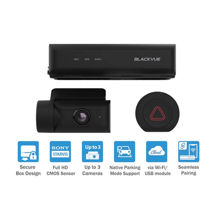 BlackVue DR770X-BOXPRO 3-Channel Customizable Dash Cam System with 1080P Front Cam & Hidden Box Unit
