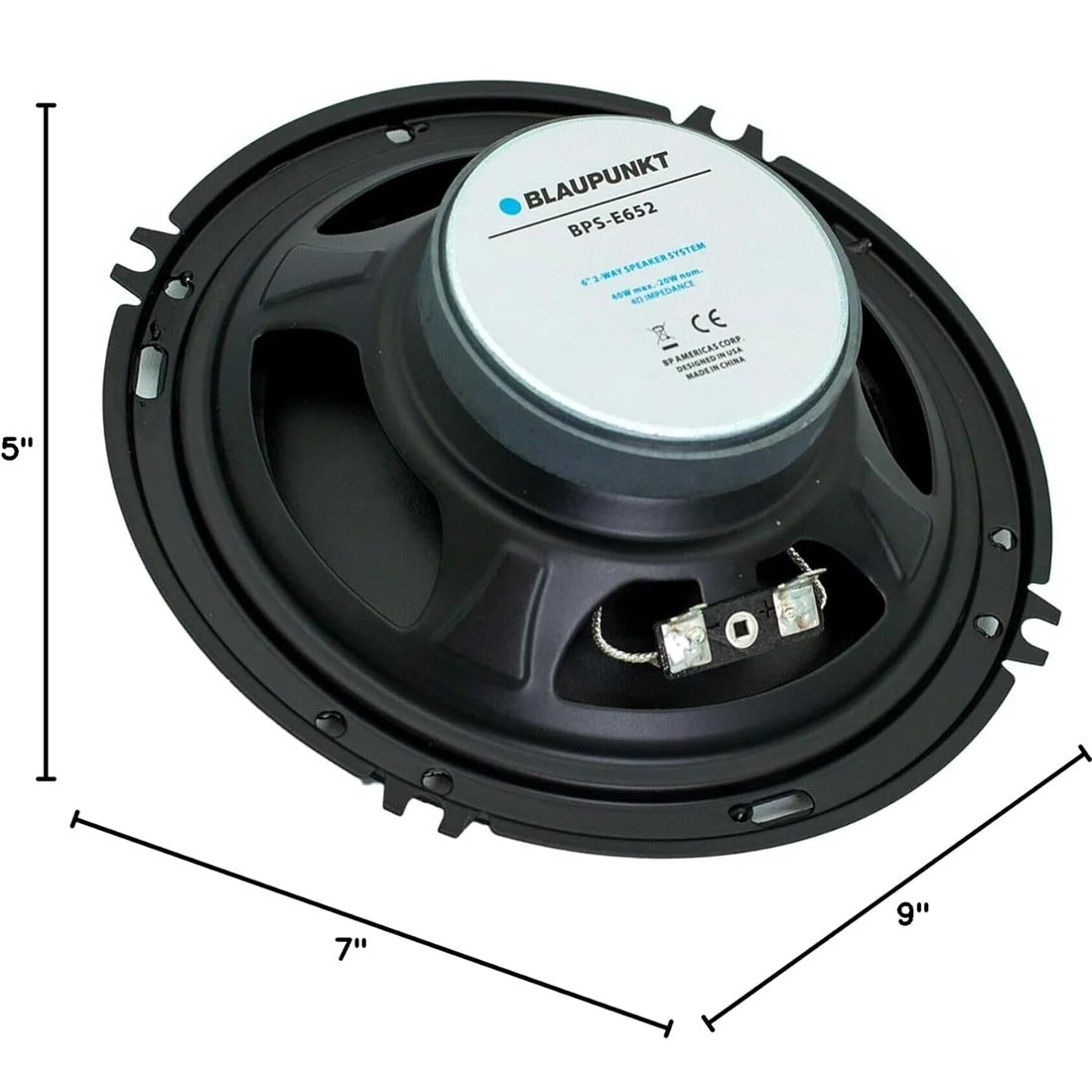 Blaupunkt BPS-E652 E-Series 6" 2-Way Coaxial Speakers - Pair
