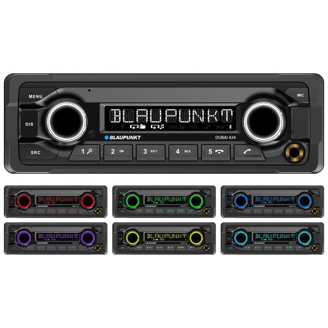 Blaupunkt DUBAI 424 24V Single DIN Heavy Duty Mechless Receiver