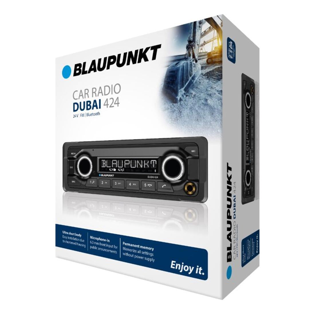 Blaupunkt DUBAI 424 24V Single DIN Heavy Duty Mechless Receiver