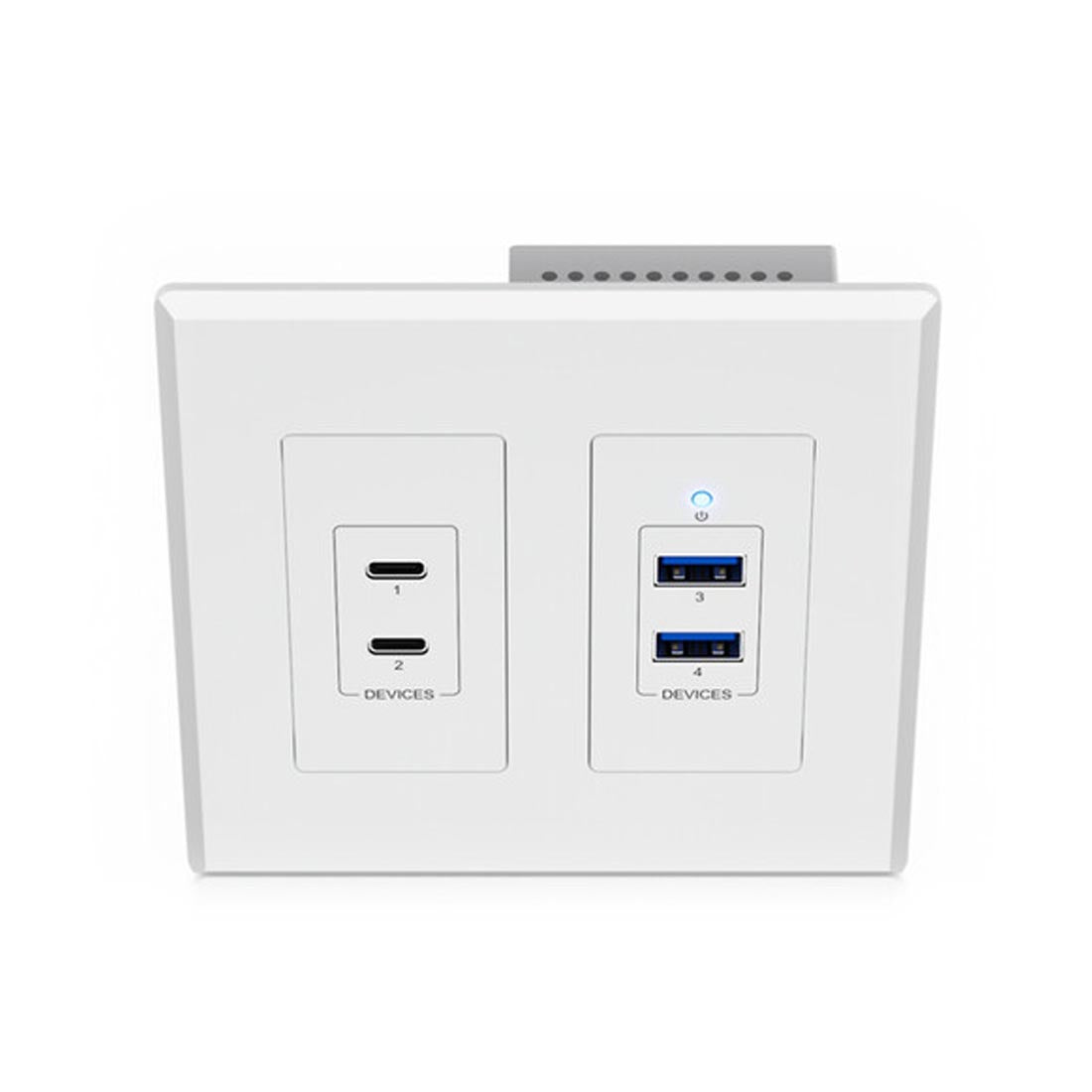 Blustream UEX3D-WP-US USB 3.2 Gen 1 HDBaseT Wall Plate Device (UEX3DWPUS)