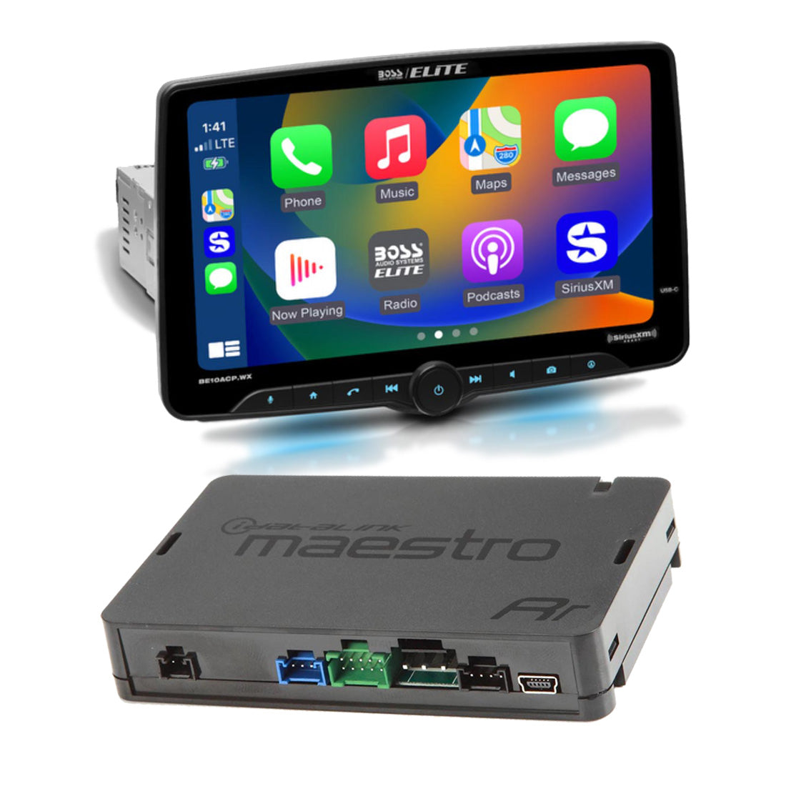 Boss Audio BE10ACP.WX Digital Receiver | iDatalink Maestro ADS-MRR Interface Module Bundle