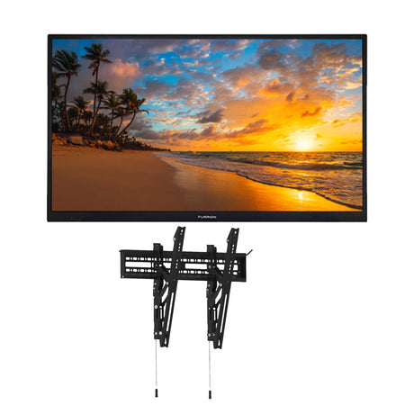 Furrion FDUP55CSA Aurora Weatherproof Outdoor 4K UHD LED Smart TV (Partial Sun) | Furrion F2AA002ABBK Universal Outdoor Fixed Tilt Mount - Bundle
