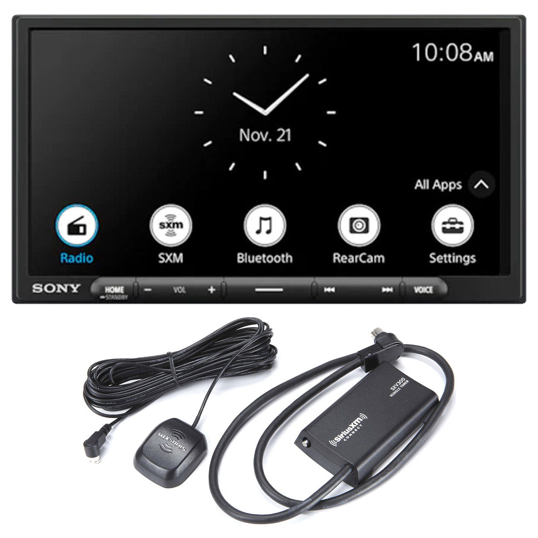 Sony XAV-AX4000 Digital Multimedia Receiver | SiriusXM SXV300V1C Connect Vehicle Tuner Bundle