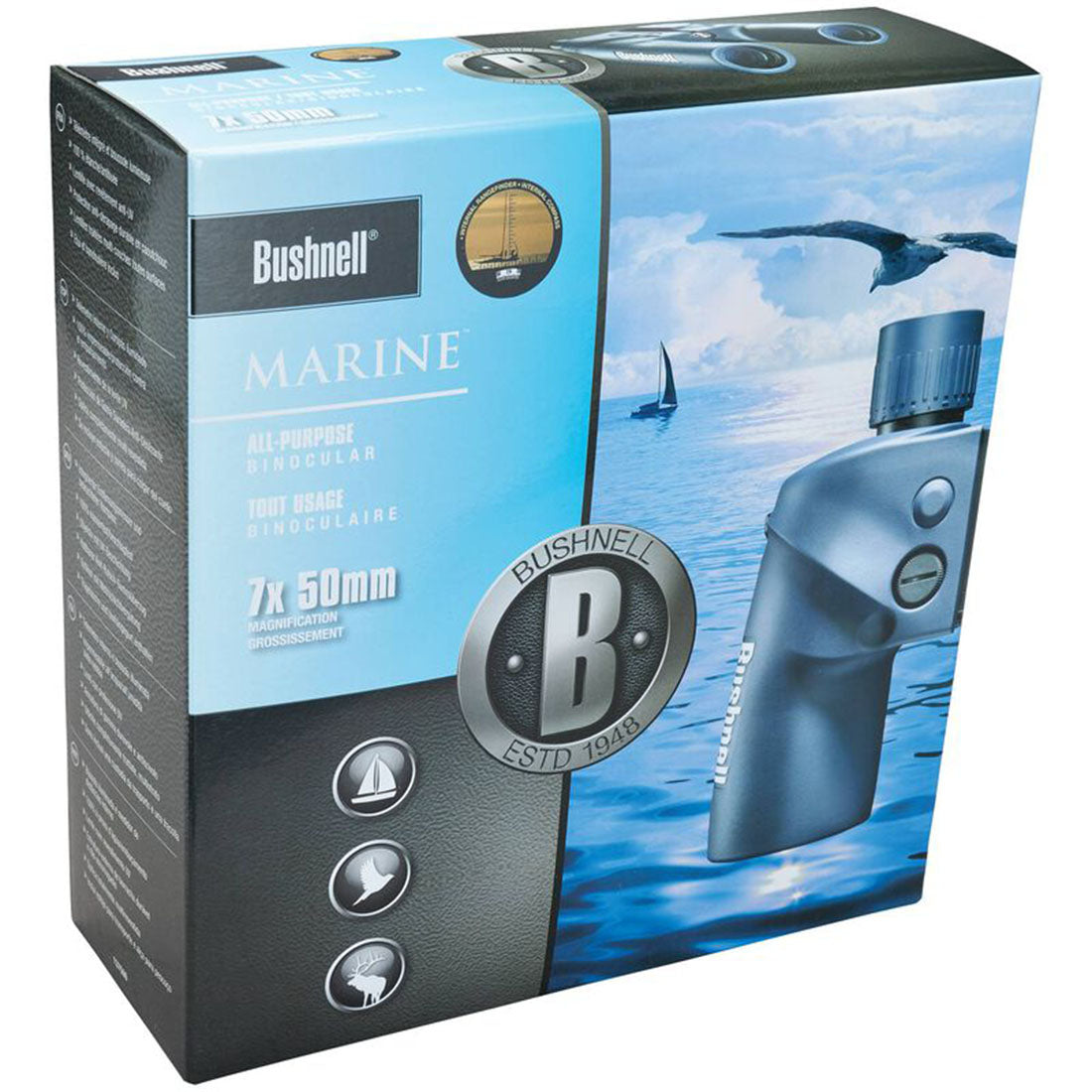 Bushnell 13-7500 Marine™ 7x50 Binocular With Rangefinder and Compass