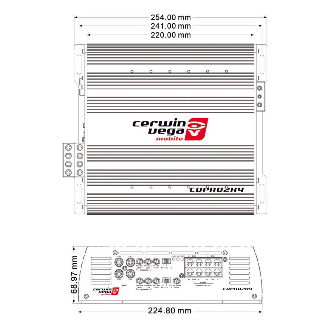 Cerwin Vega CVPRO2K4 4-Channel Full Range Class D 2000W Amplifier