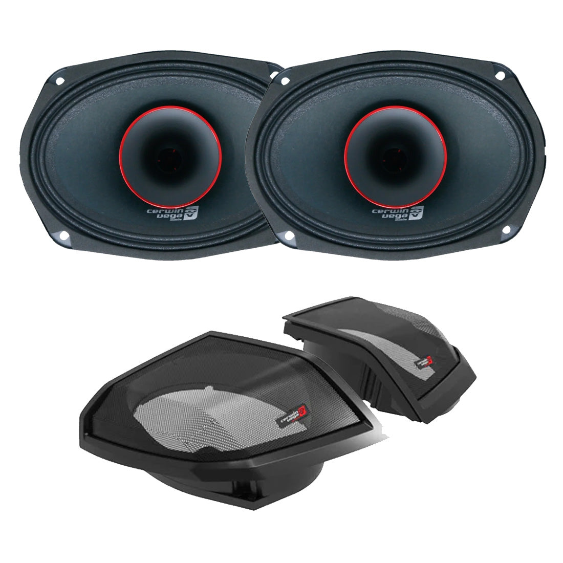 Cerwin Vega RPMPH694LK24 Cut In Lid Kit with PH694 Speakers for 2024+ Harley Davidson Motorcycles