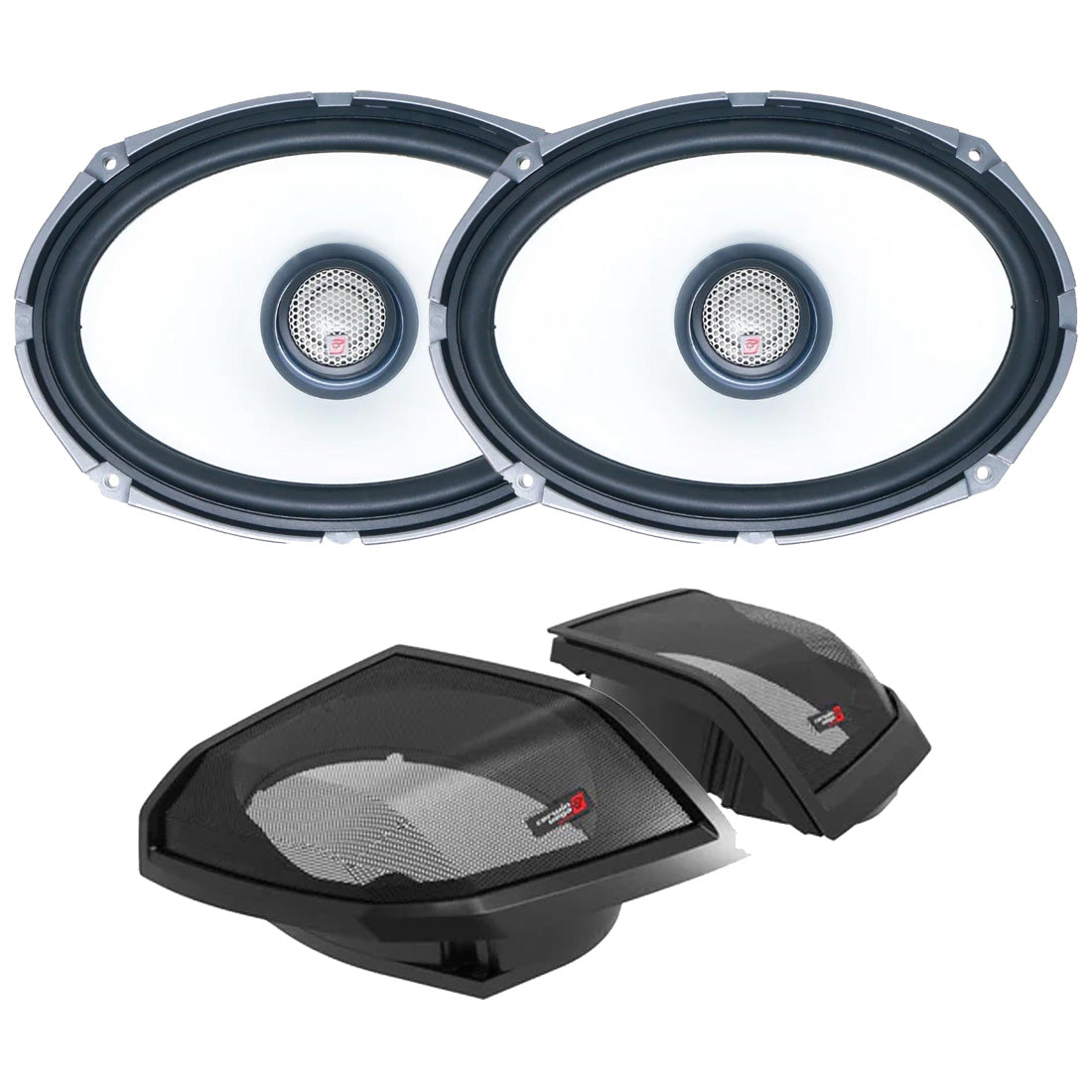 Cerwin Vega RPMSM694LK24 Cut In Lid Kit with SM69F4 Speakers for 2024+ Harley Davidson Motorcycles