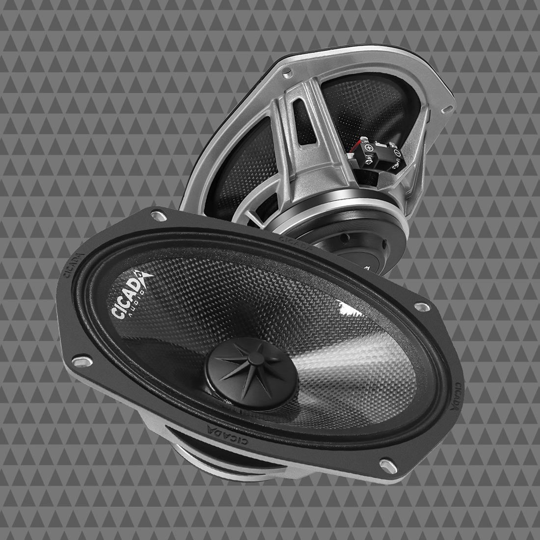 Cicada Audio CM692X 6X9" 2-Ohm Mid-Bass Motorcycle Speakers (CM692X)
