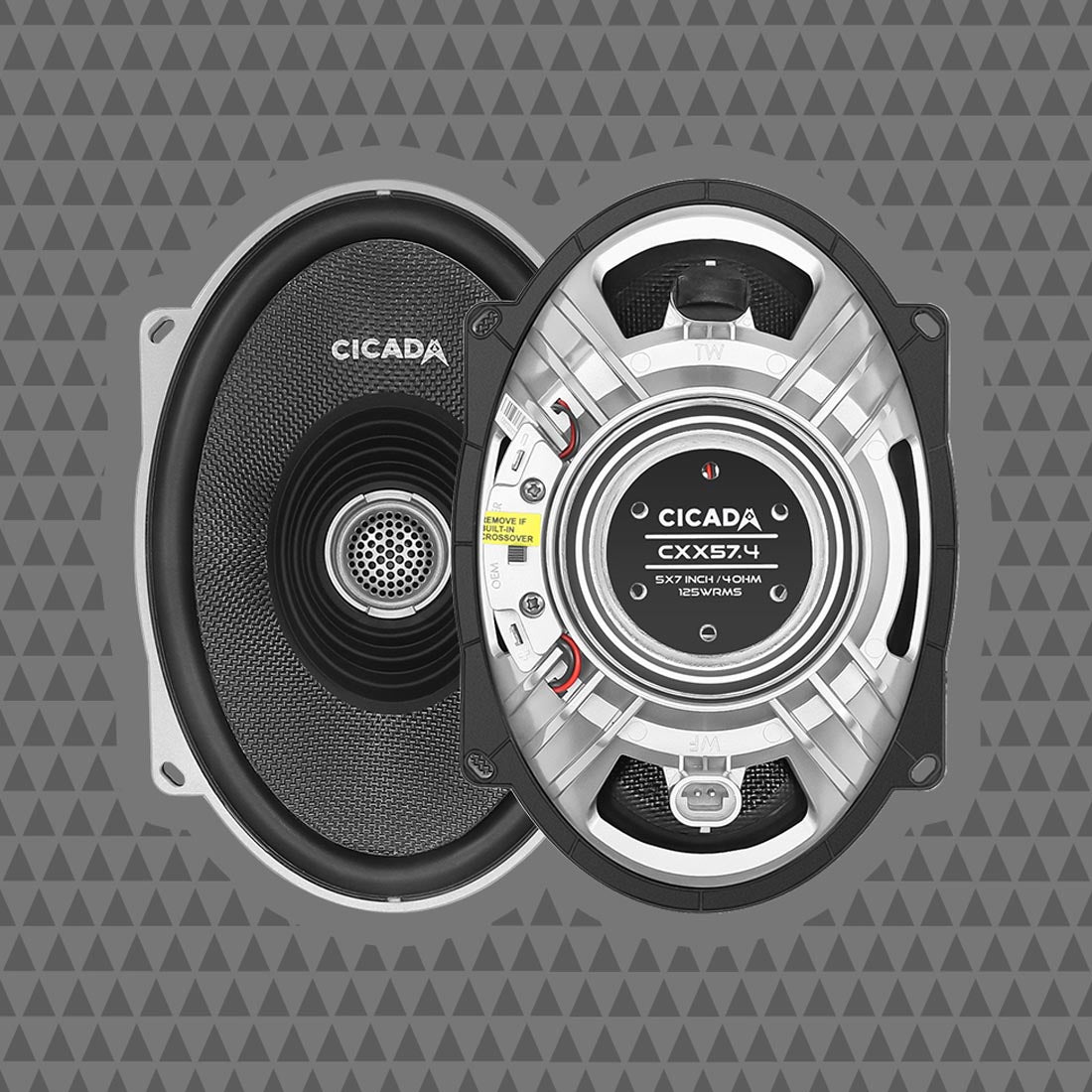 Cicada Audio CXX57.4 5"x7" Pro Coaxial 2-Way Motorcycle Speakers