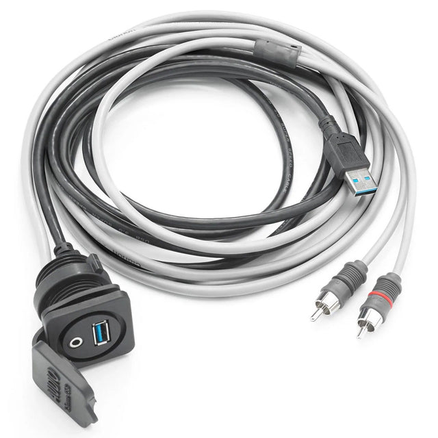 Clarion CMC-USB/3.5MM-PNL Combo 3.5 mm Audio Jack and 9 Wire USB Port for Panel-Mounting - #92794