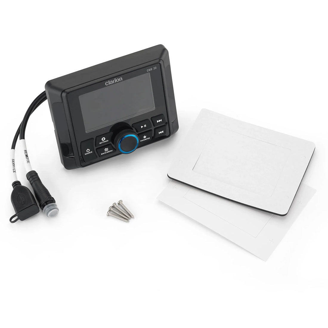 Clarion CMR-30 Marine Wired Remote with Full-Color LCD Display - #92809