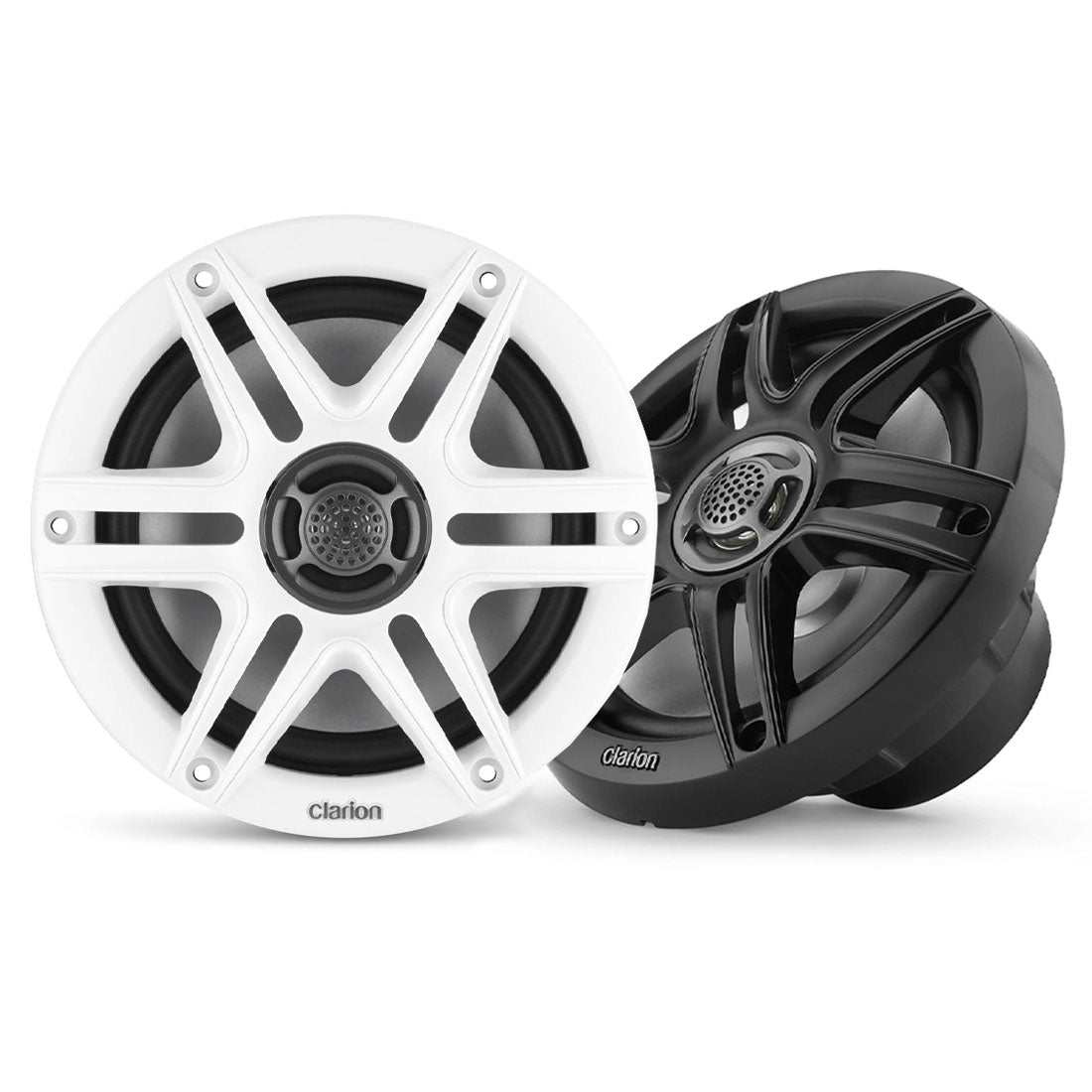 Clarion CMS-651-SWB 6.5" 2-way Marine Coaxial Speakers with Sport Grilles - #92610