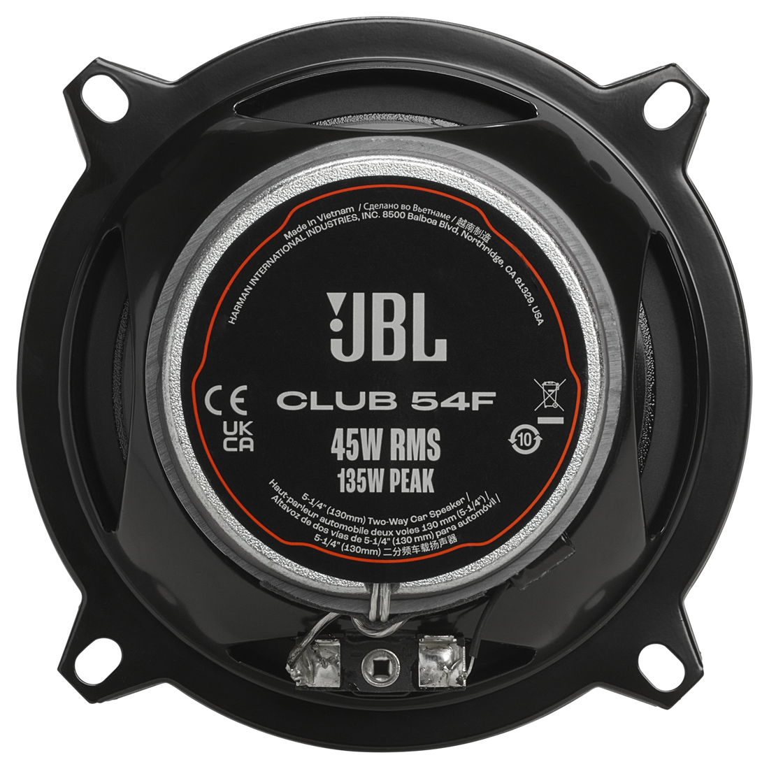 JBL Club 54F 5.25" 2-Way Coaxial Car Speakers with Silk Dome Tweeters - Pair