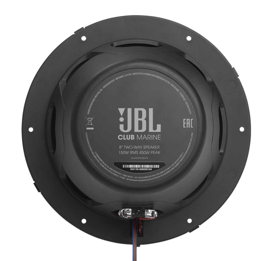 JBL Club Marine 82 8" 2-Way Marine Speakers with RGB Lighting - Pair