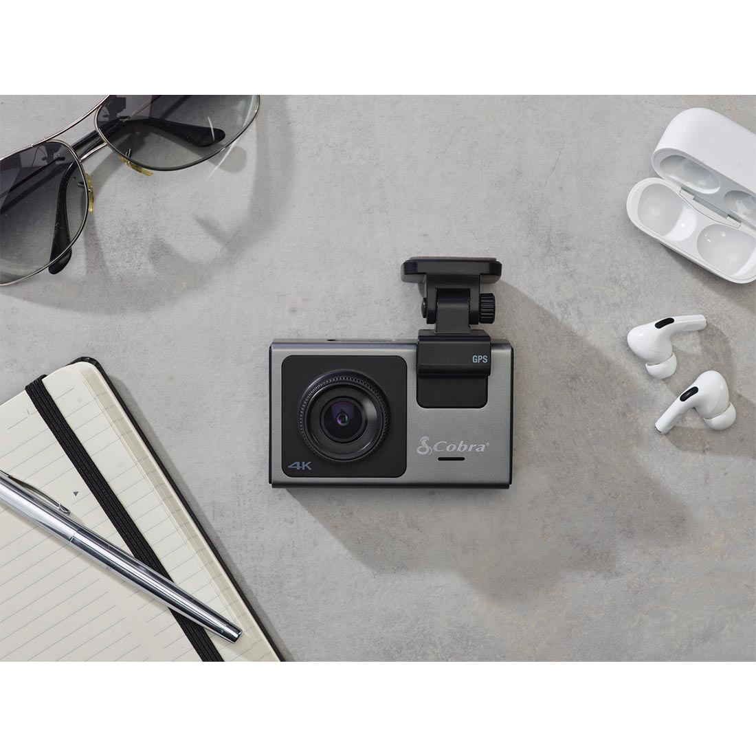 Cobra SC 400D Ultimate Smart Dash Cam and Hardware (SC400-HW) - Black