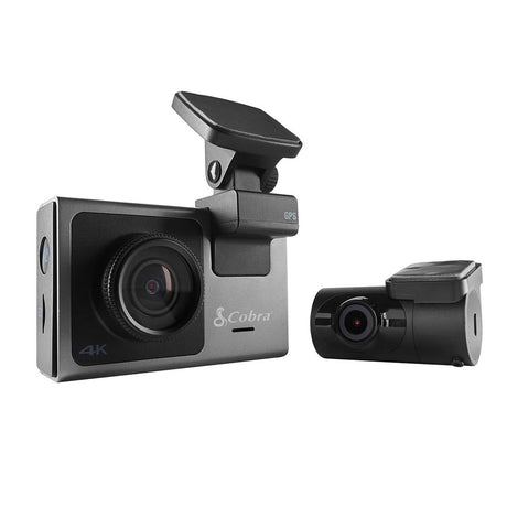 Cobra SC 400D Ultimate Smart Dash Cam, Rear Cam and Hardware (SC400D-HW) - Black