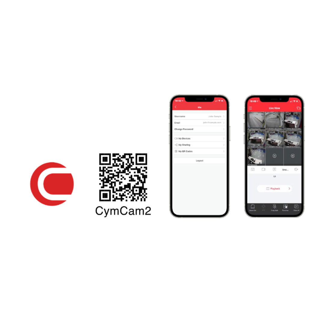 Cymbol 4Channel IP Camera Kit With 4 x 4MP White Turret Cameras and 4Channel 1TB NVR