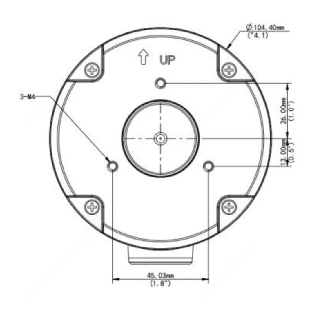Cymbol CY-JBTBL-WH Junction Box for Triangle Base Bullet Cameras – White