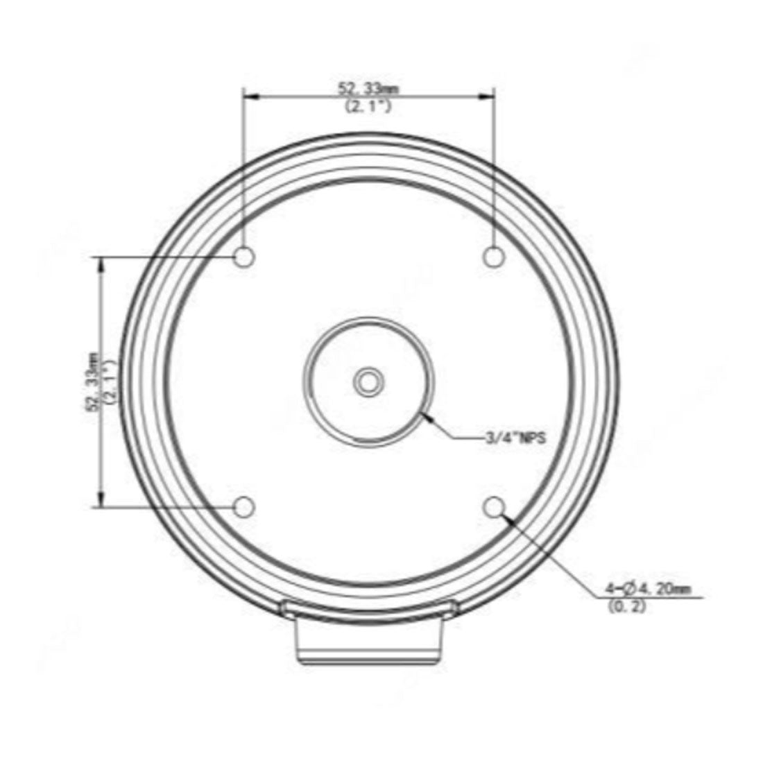 Cymbol CY-JBTBL-WH Junction Box for Triangle Base Bullet Cameras – White