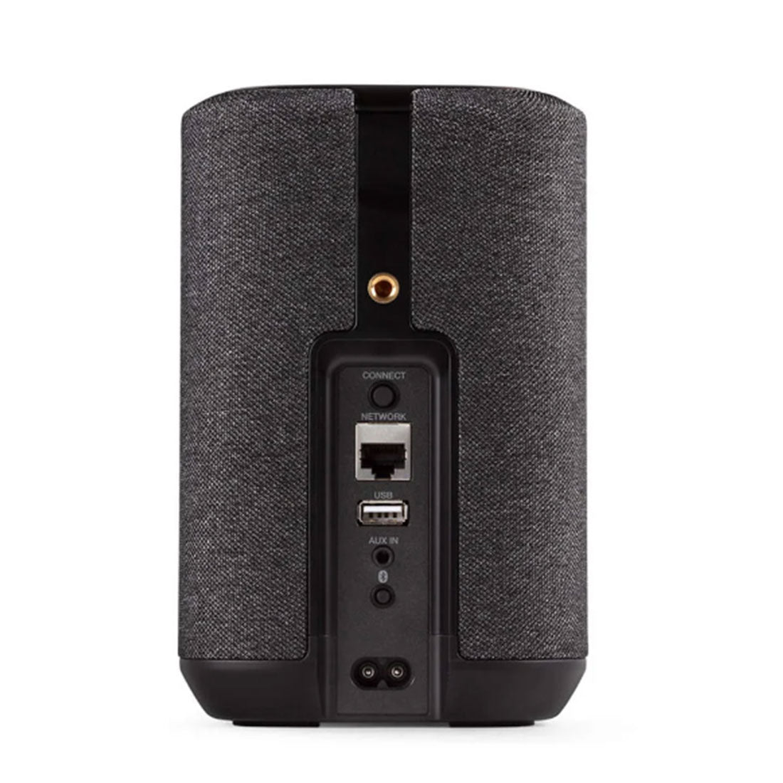 Denon Home 150 in black, from rear showing I/O panel