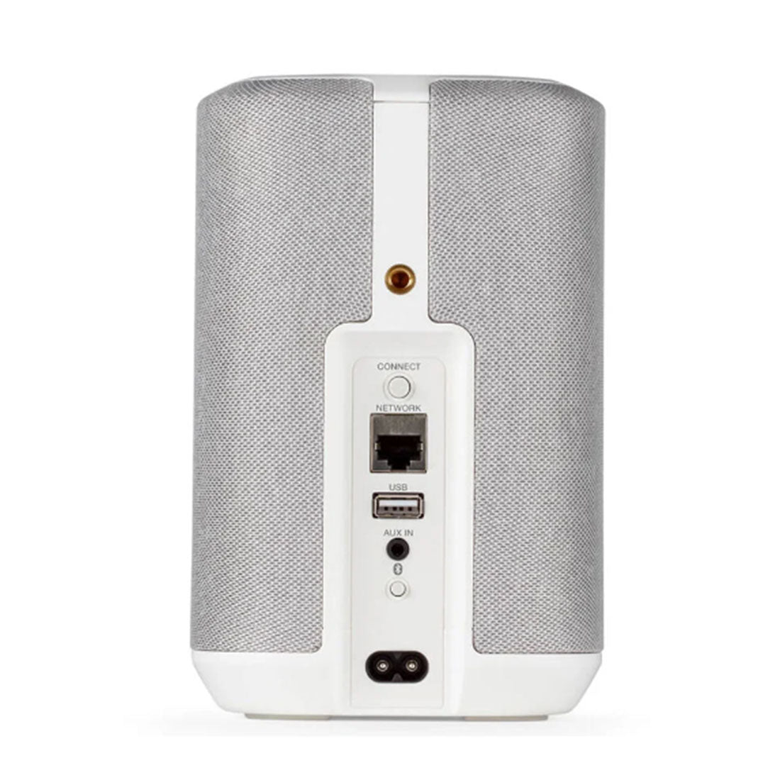 Denon Home 150 in white, from rear showing I/O panel