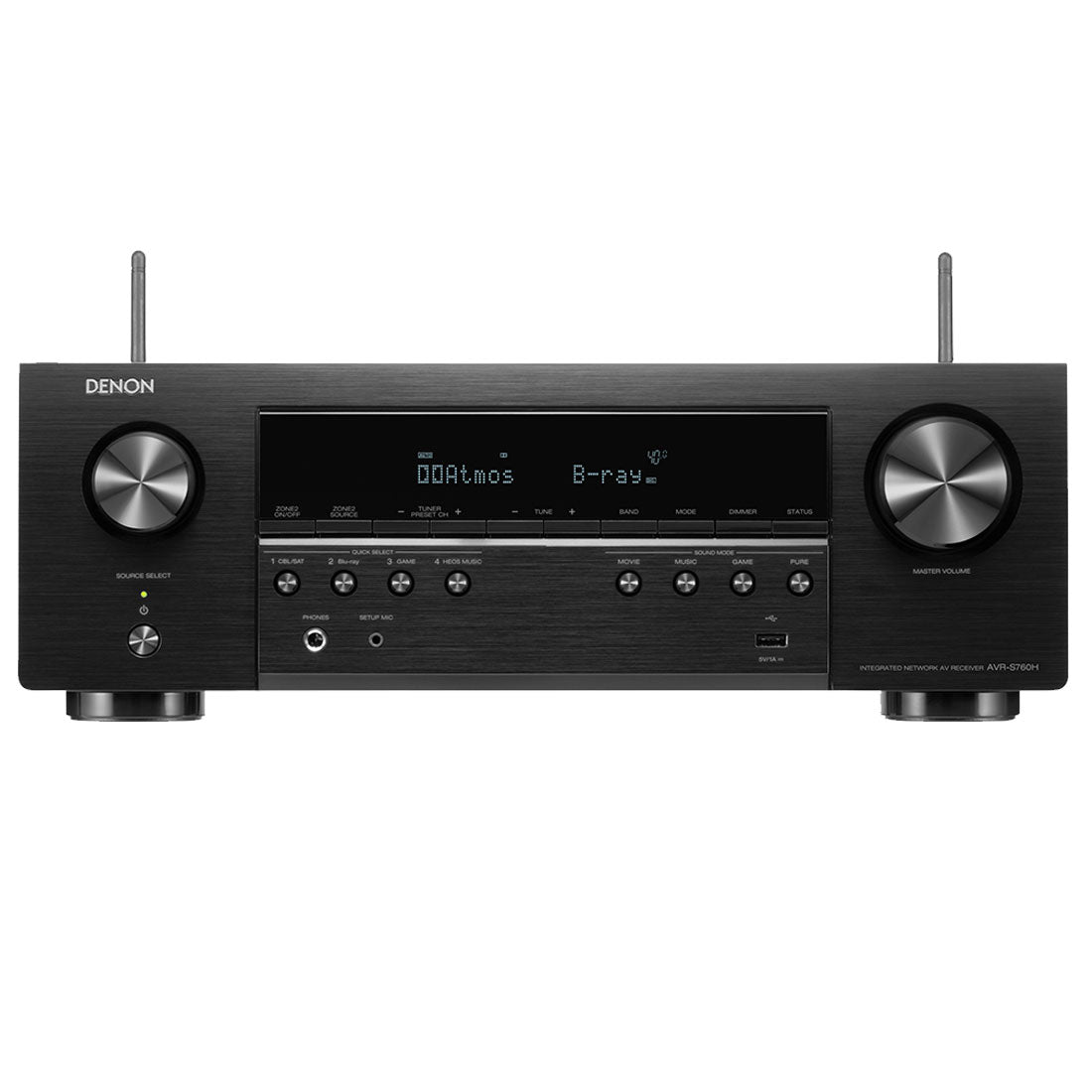 Denon AVR-S760H 7.2 Channel Network A/V Receiver | Magnat MSC252B Center Channel Speaker Bundle
