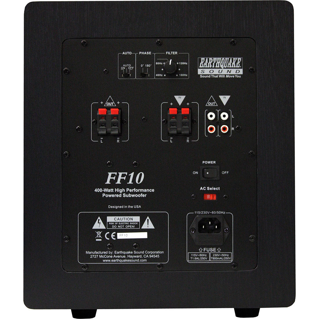 Earthquake Sound FF10 10-Inch Front Firing Subwoofer