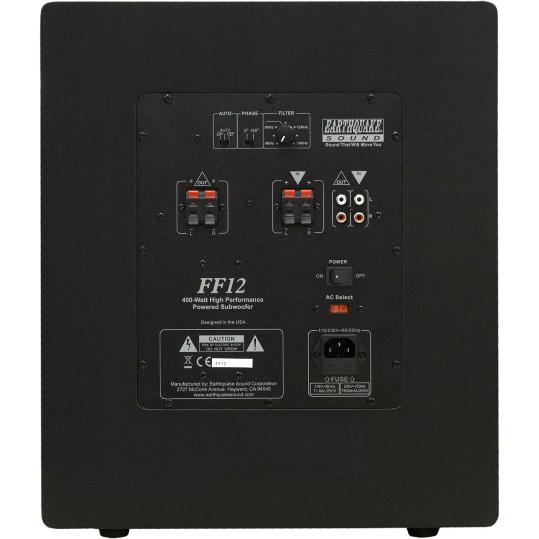 Earthquake Sound FF12 12-Inch Front Firing Subwoofer