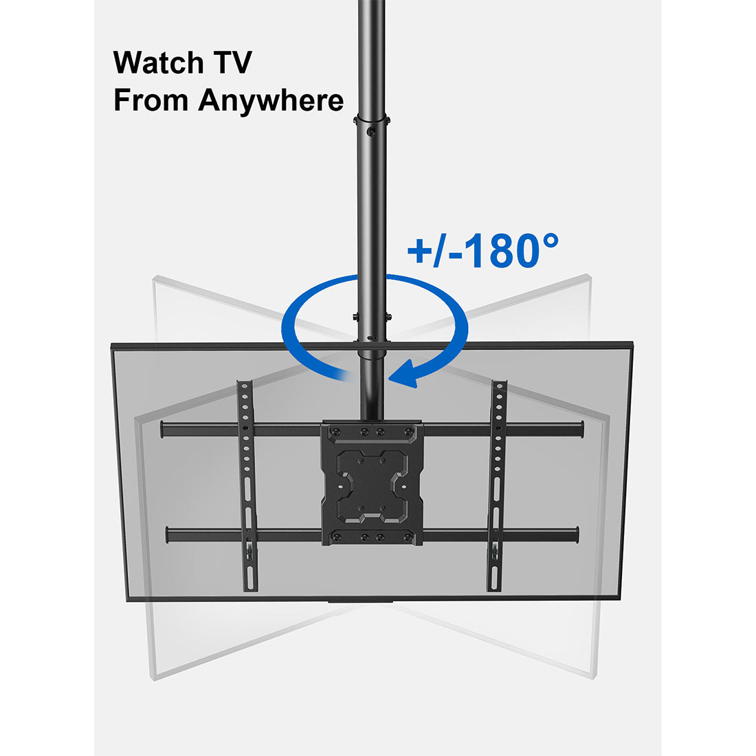 ErgoAV ERMCL1-01B Ceiling Mount for TVs 43″ to 75″