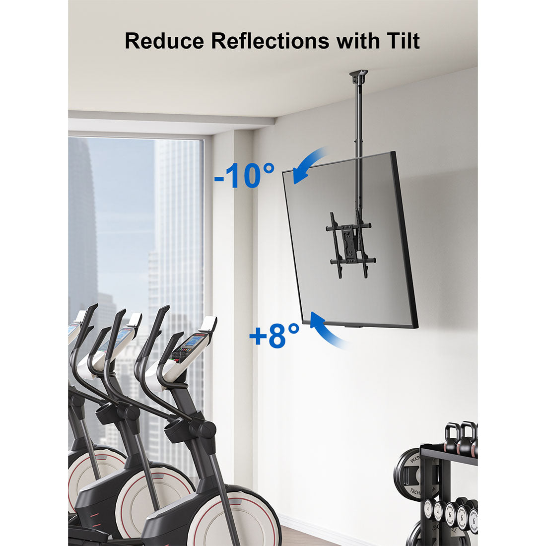 ErgoAV ERMCL1-01B Ceiling Mount for TVs 43″ to 75″