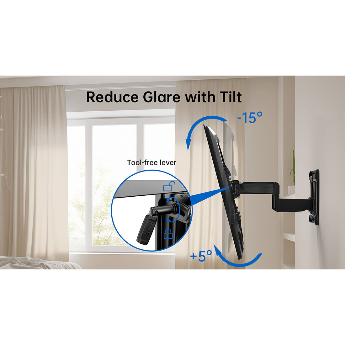 ErgoAV ERMML6-01B Large Motion TV Mount 42″-90″ TVs