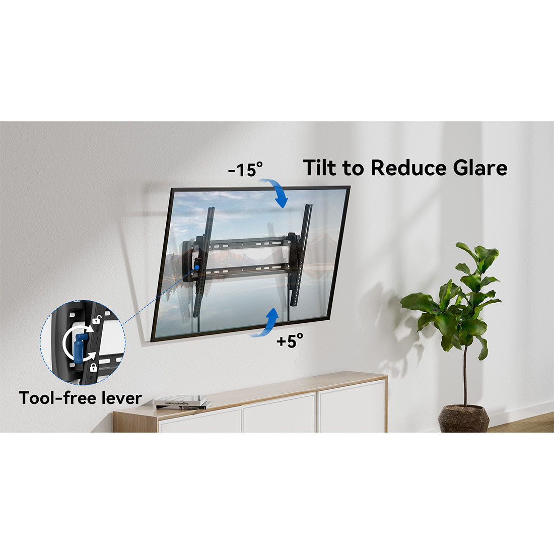 ErgoAV ERMTL6-01B Large Tilt TV Mount 37″-86″ TVs