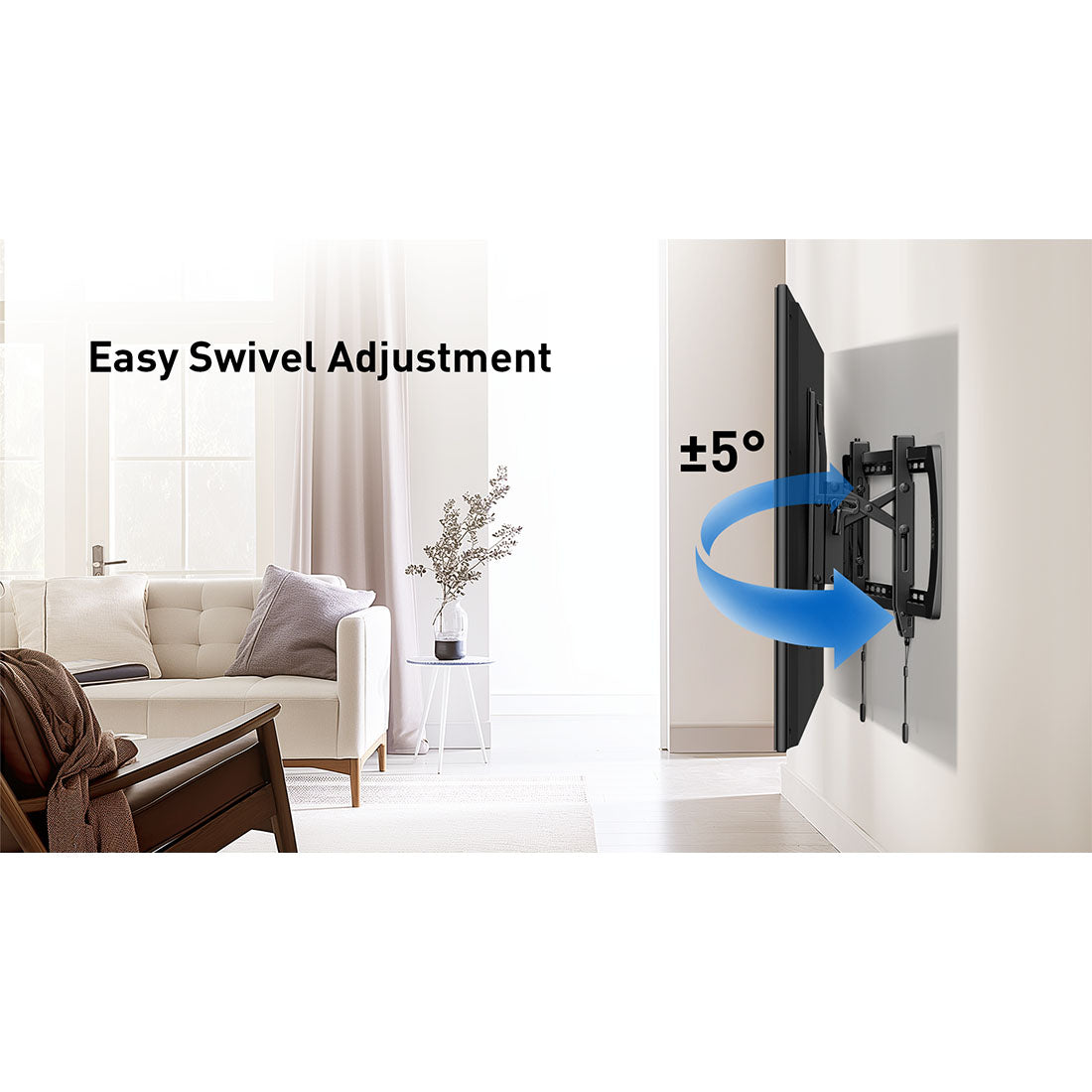 ErgoAV ERMTL7-01B Large Extend & Tilt TV Mount 42″-98″ TVs