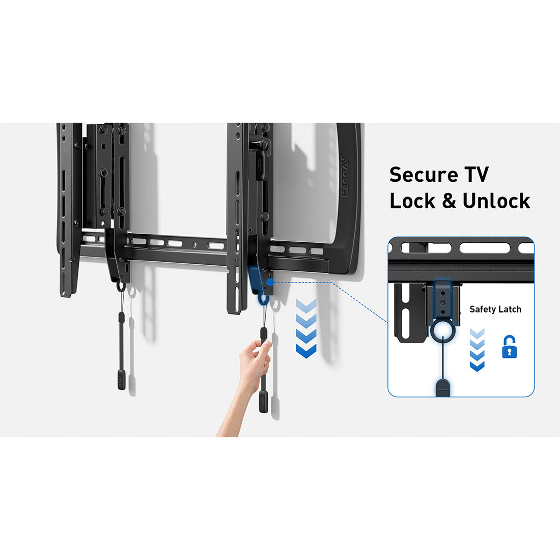 ErgoAV ERMTL7-01B Large Extend & Tilt TV Mount 42″-98″ TVs