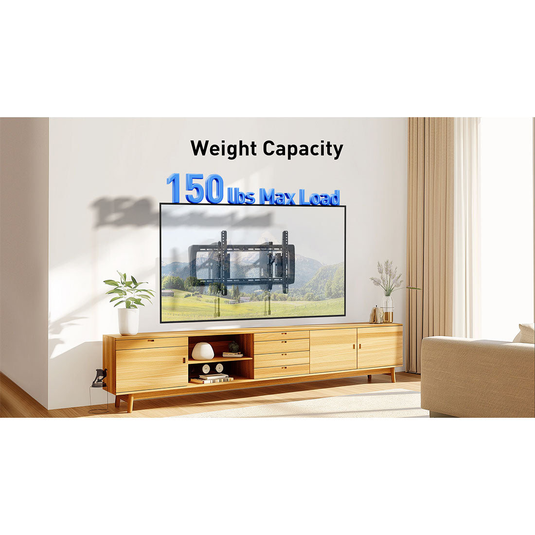 ErgoAV ERMTL7-01B Large Extend & Tilt TV Mount 42″-98″ TVs