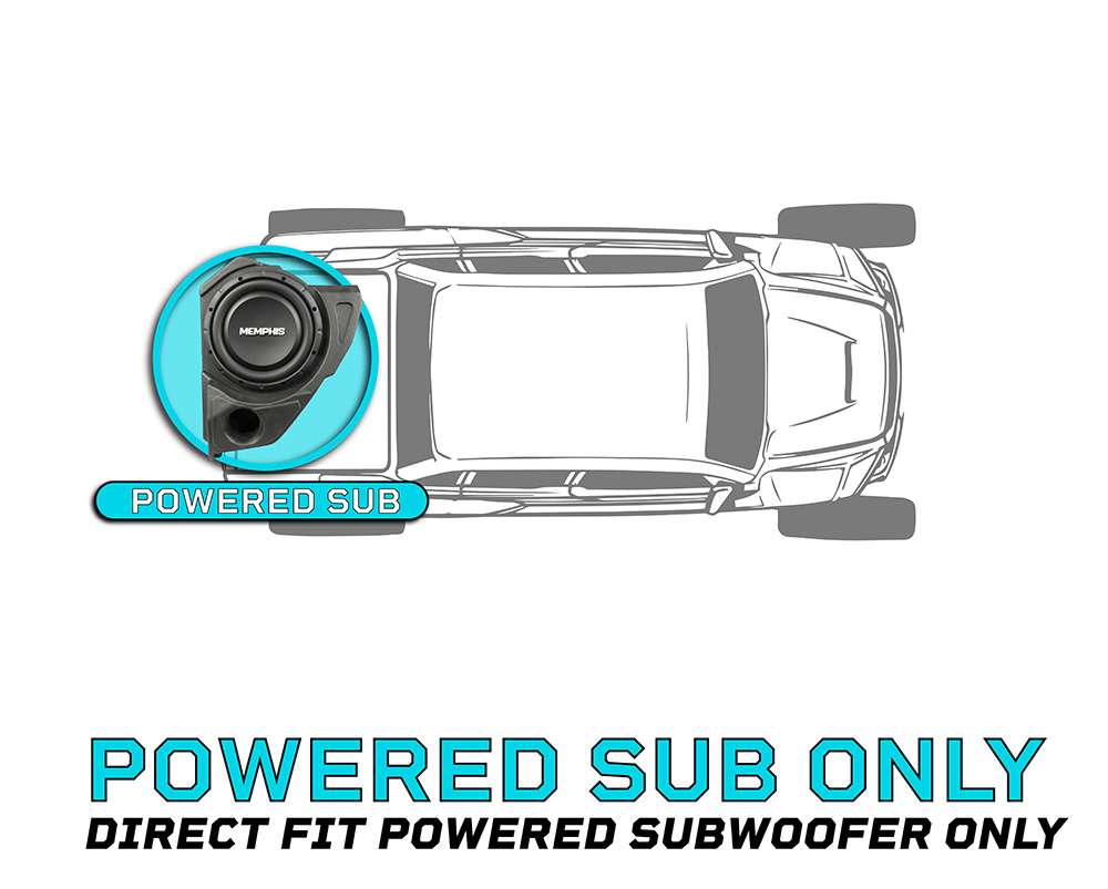 Memphis Audio CANAMX310SE 10" Powered Subwoofer for 2017+ Maverick Can-Am X3 - Each (CANAMX310SE)