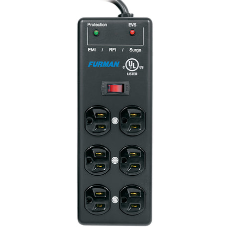 Furman SS-6B-PRO 15A AC 2x3 Metal Surge Strip 6 Outlet