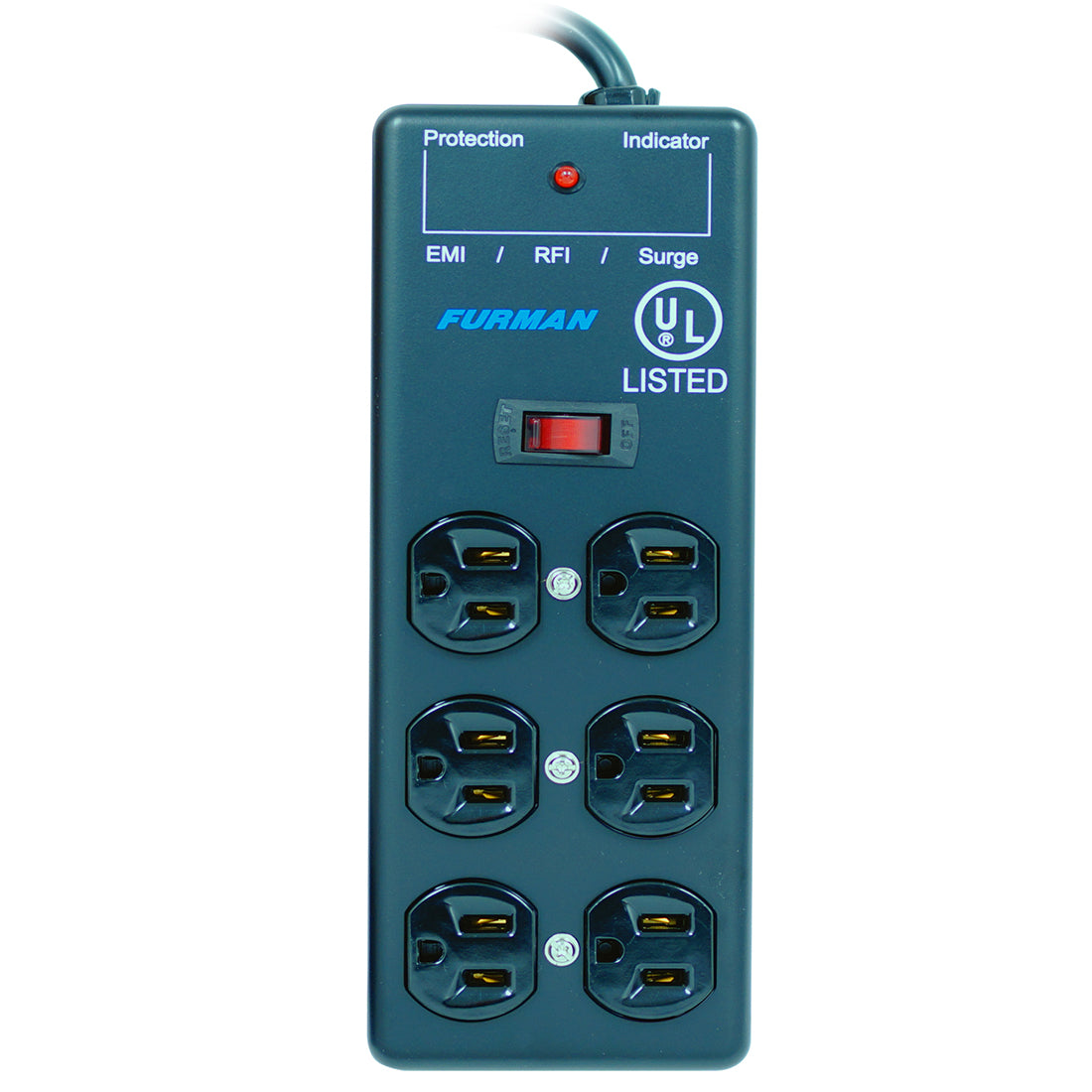 Furman SS-6B 6 Outlet 2×3 Metal Surge Suppressor Strip