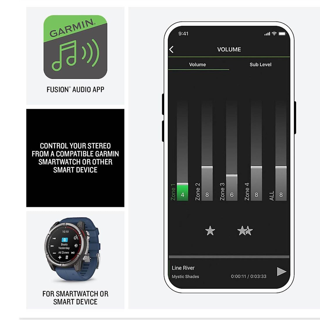 Fusion MS-RA800 Apollo Series Touchscreen Marine Digital Media Receiver with Built-in Wi-Fi