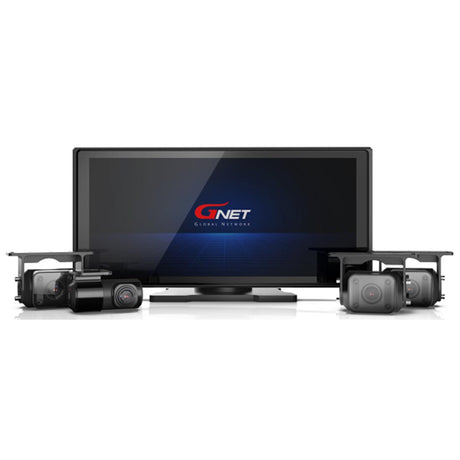 GNET GT9000 4 Channel Dash Camera: 1080p Front, Rear and Side (L/R) Cameras + 10.36" Screen