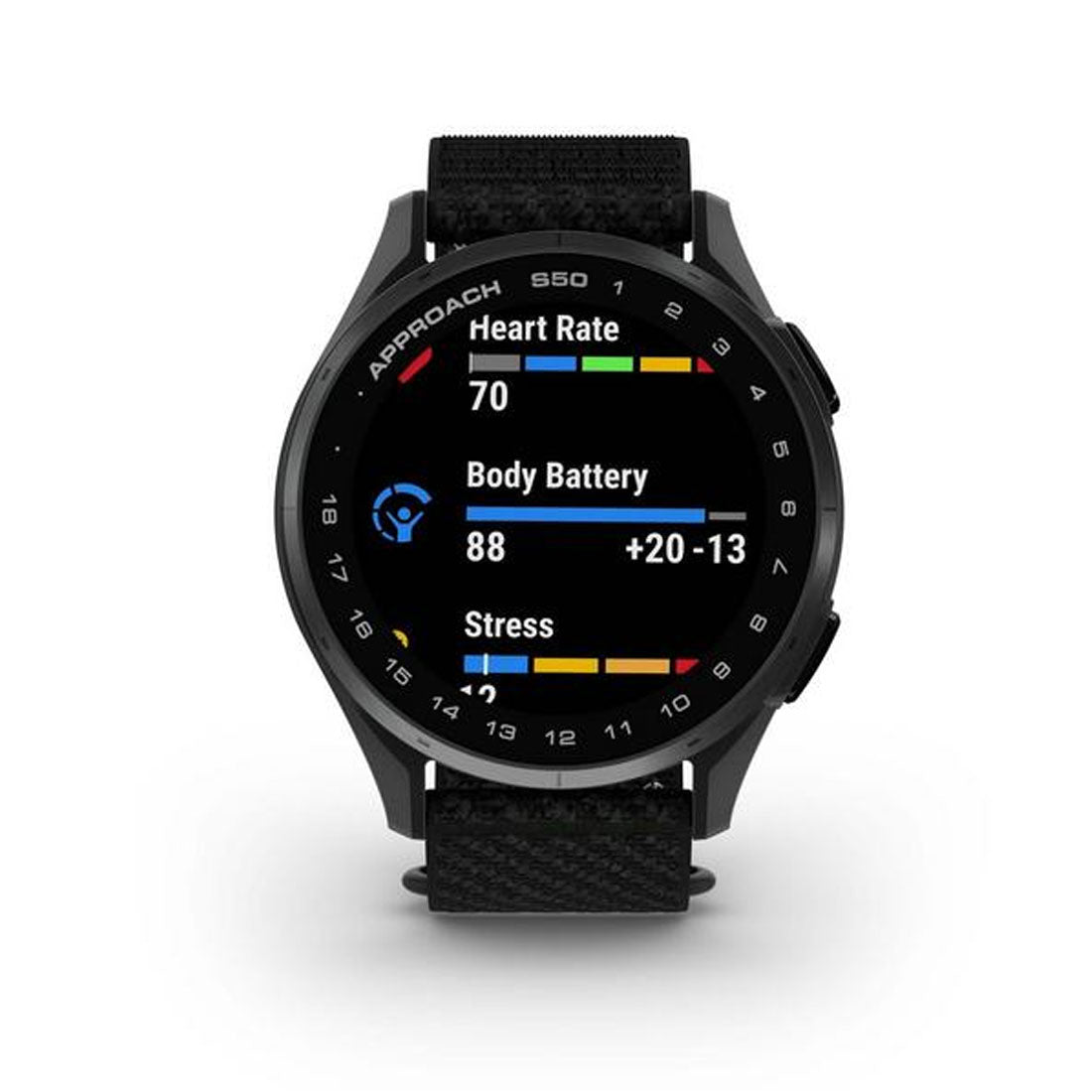 Garmin Approach® S50 Smartwatch with ComfortFit Nylon Band