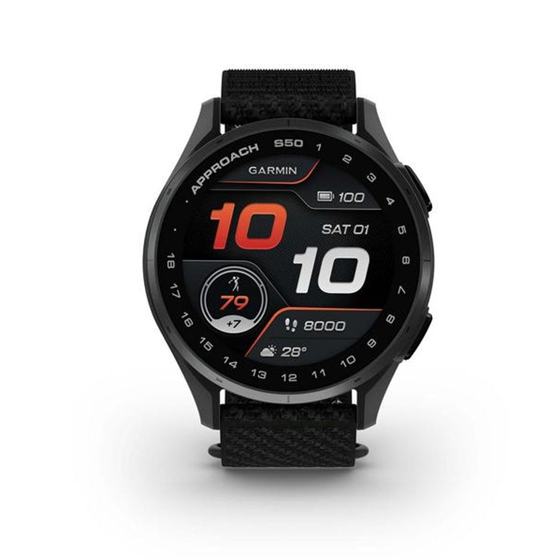 Garmin Approach® S50 Smartwatch with ComfortFit Nylon Band