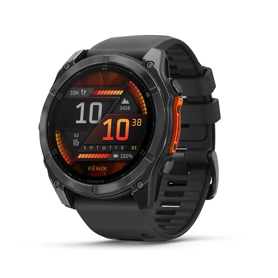 Garmin 010-02905 fenix 8 - 51mm, AMOLED Premium Multisport Smartwatch with Silicone Bands (100290510)