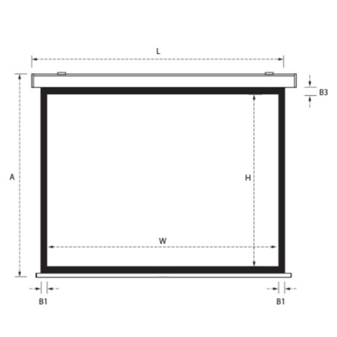 Grandview CB-P120 SR 120" Manual Pull-Down Projector Screen – White