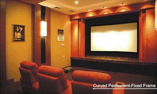 Grandview LF-PH135 Prestige Series 135” Permanent Curve Fixed Frame Screen