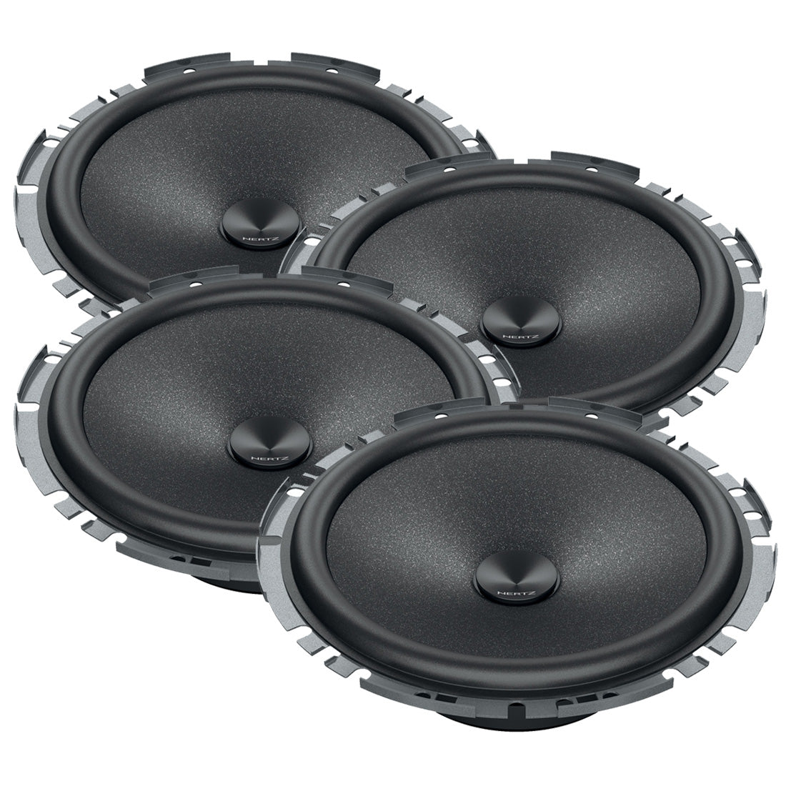 Hertz C165F Cento Series 6.5" 180W 4-Ohm Flat Profile Component Woofers Bundle