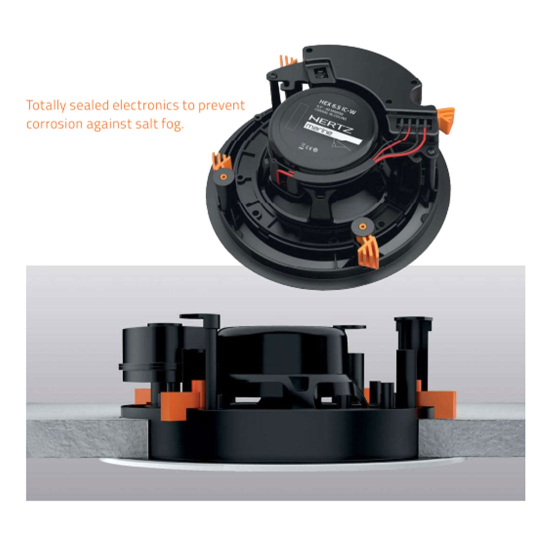 Hertz HEX 6.5 IC-W 6.5" Marine In-Ceiling Coaxial Speaker- Each