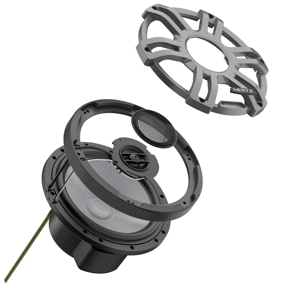 Hertz HMX 7.7 S-LD 7.7" Marine RGB LED Coaxial Speakers - Pair